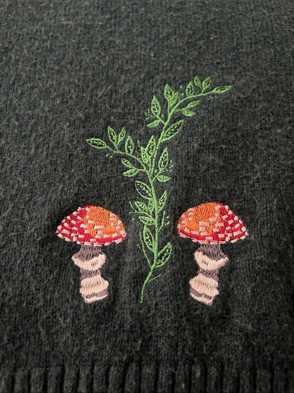 Disturbia Fable Mushroom Embroidered Sweater XL - Picture 5 of 9